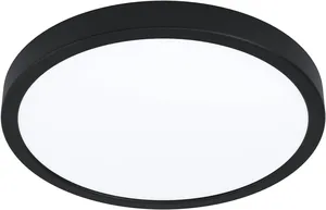 Bild von EGLO connect.z Fueva-Z Deckenlampe für das Bad mit 28,5 cm Durchmesser, ZigBee, App- und Sprachsteuerung, dimmbar und IP44, in Schwarz