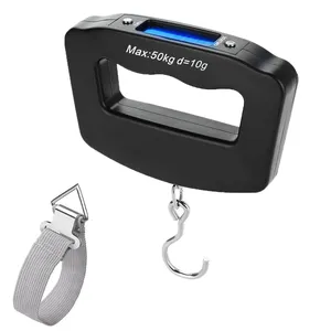 Bild von Gepäckwaage mit LCD-Display und Hintergrundbeleuchtung, bis 50 kg, ideal für Reisen und Outdoor