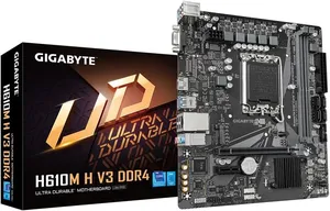 Bild von Gigabyte H610M H V3 Motherboard für Intel Core 14. Generation mit DDR4 Unterstützung bis 3200 MHz, PCIe 3.0 M.2 und USB 3.2 Gen 1