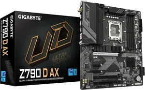 Bild von Gigabyte Z790 D AX Motherboard für Intel Core der 14. Generation mit 12+1+1 Phasen VRM, bis zu 7600 MHz DDR5, 3 PCIe 4.0 M.2, Wi-Fi 6E, 2.5 GbE LAN und USB 3.2 Gen 2