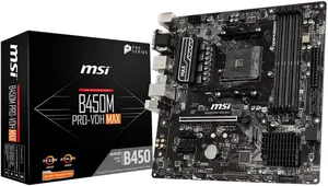 Bild von MSI B450M PRO-VDH MAX Micro-ATX Motherboard für AMD AM4 mit DDR4, M.2 und USB 3.2 Gen 2