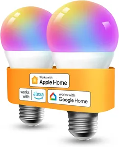 Bild von Refoss Smart WLAN Glühbirne E27 im 2er Set, dimmbar, unterstützt HomeKit, Alexa und Google Assistant, 9W, 2700K-6500K