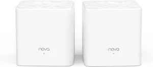 Bild von Tenda Nova MW3 Mesh WLAN System mit AC1200 Dual Band für 1-3 Schlafzimmer, 4 Ethernet Ports, ersetzt Router und Repeater, kompatibel mit Alexa, 2er Pack