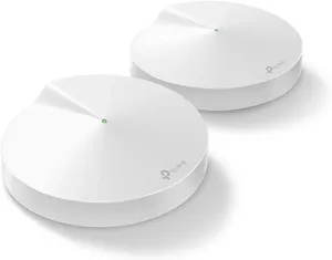 Bild von TP-Link Deco M9 Plus Mesh WLAN Router Set mit drei Geräten und einer Abdeckung von bis zu 600 Quadratmetern, ausgestattet mit zwei Gigabit Ports