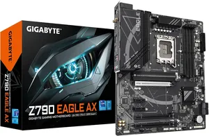 Bild von Z790 Eagle AX Motherboard für Intel Core Prozessoren der 14. Generation mit 12+1+1 Phasen VRM, bis zu 7600 MHz DDR5, 3 PCIe 4.0 M.2 Anschlüssen, Wi-Fi 6E, 2.5 GbE LAN und USB 3.2 Gen 2